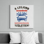 printfashion Rendőr szülinapja november - Vászonkép - Fehér (6639227)