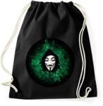 printfashion Anonymous hacker - Sportzsák, Tornazsák - Fekete (6131361)