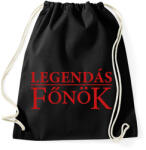 printfashion Legendás főnök - Sportzsák, Tornazsák - Fekete (8692807)