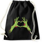 printfashion Zombi szív - Sportzsák, Tornazsák - Fekete (14057397)