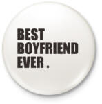 printfashion Best boyfriend - Kitűző, hűtőmágnes - Fehér (3083782)