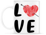 printfashion LOVE - Kötés, horgolás - Bögre - Fehér (6981844)