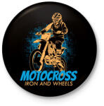 printfashion Motocross - Kitűző, hűtőmágnes - Fekete (13740360)