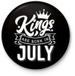 printfashion A királyok júliusban születnek - Kitűző, hűtőmágnes - Fekete (3097705)