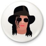 printfashion Michael Jackson - Kitűző, hűtőmágnes - Fehér (3081399)