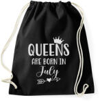 printfashion QUEENS are born in July - Sportzsák, Tornazsák - Fekete (5499151)