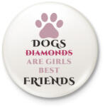 printfashion Dog best friend - Kitűző, hűtőmágnes - Fehér (3077130)