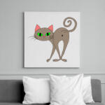 printfashion Cicmic viszzanéz - Vászonkép - Fehér (6622300)