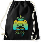 printfashion Gamer king - Sportzsák, Tornazsák - Fekete (3930467)