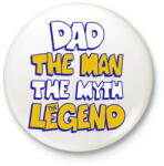 printfashion Apa a legenda - Kitűző, hűtőmágnes - Fehér (13620030)