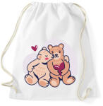 printfashion Mackó Love - Sportzsák, Tornazsák - Fehér (2191151)