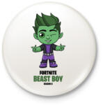 printfashion Beast Boy - Fortnite Season 6 - Kitűző, hűtőmágnes - Fehér (5359790)