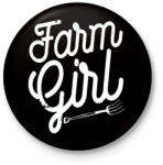 printfashion Tanyasi lány - Kitűző, hűtőmágnes - Fekete (3095983)