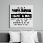 printfashion Being a programmer (black) - Vászonkép - Fehér (7241243)
