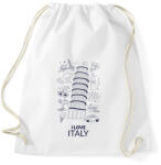 printfashion I LOVE ITALY 1 - Sportzsák, Tornazsák - Fehér (10547285)