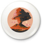 printfashion Vulkánkitörés - Kitűző, hűtőmágnes - Fehér (13942454)