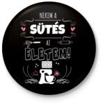 printfashion Imádok sütni - Kitűző, hűtőmágnes - Fekete (3096260)