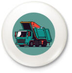printfashion Garbage truck - Kitűző, hűtőmágnes - Fehér (16169408)
