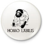 printfashion homo labilis - Kitűző, hűtőmágnes - Fehér (3089039)