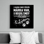 printfashion Boldog ember pólóján kutyaszőr - Vászonkép - Fekete (16436971)