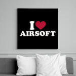 printfashion I love airsoft - Vászonkép - Fekete (6653017)