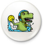 printfashion Vízilabdázó T-rex - Kitűző, hűtőmágnes - Fehér (15929750)