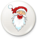 printfashion Nevető télapó - Kitűző, hűtőmágnes - Fehér (5597696)