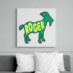 printfashion Roger Federer GOAT - Vászonkép - Fehér (15793666)