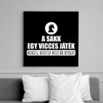 printfashion A sakk vicces játék - Vászonkép - Fekete (7429126)