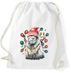 printfashion Karácsonyi láma - Sportzsák, Tornazsák - Fehér (15190677)