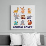 printfashion Animal lover - Vászonkép - Fehér (14270398)