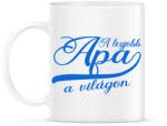 printfashion A legjobb apa kék - Bögre - Fehér (4366195)