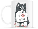 printfashion Husky love - Bögre - Fehér (4841444)