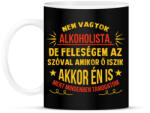 printfashion A feleségem alkoholista - Bögre - Fekete (9461947)