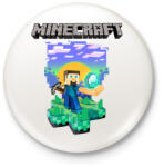 printfashion Minecraft - Kitűző, hűtőmágnes - Fehér (3076282)