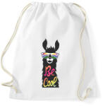 printfashion Cool láma - Sportzsák, Tornazsák - Fehér (1623736)