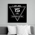 printfashion level-complete-15-white - Vászonkép - Fekete (6646213)