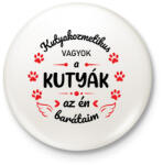 printfashion A kutyák az én barátaim - Kutyakozmetikus (fekete) - Kitűző, hűtőmágnes - Fehér (7250879)