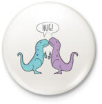 printfashion Dínó ölelés - Kitűző, hűtőmágnes - Fehér (11680731)