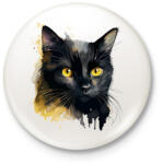 printfashion macska - Kitűző, hűtőmágnes - Fehér (15326085)