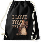 printfashion I love my pet - Sportzsák, Tornazsák - Fekete (7074250)