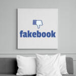 printfashion fakebook - Vászonkép - Fehér (10425922)