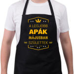 printfashion A legjobb apák május - Kötény - Fekete (4935502)