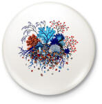 printfashion Süni az erdőben - Kitűző, hűtőmágnes - Fehér (6314409)