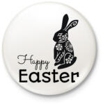printfashion Happy Easter - Mintás nyúl - Kitűző, hűtőmágnes - Fehér (6335936)