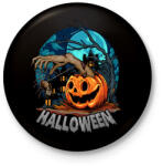 printfashion Halloween tökfej és pók - Kitűző, hűtőmágnes - Fekete (5549018)