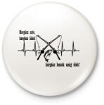 printfashion Horgász lélek - Kitűző, hűtőmágnes - Fehér (3088188)