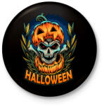 printfashion Halloween koponya tökben - Kitűző, hűtőmágnes - Fekete (5549578)