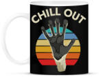 printfashion CHILL OUT - Nyugodj meg - vicces feliratos minta - Bögre - Fekete (12025628)