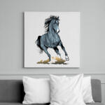 printfashion Horse - Vászonkép - Fehér (6637791)